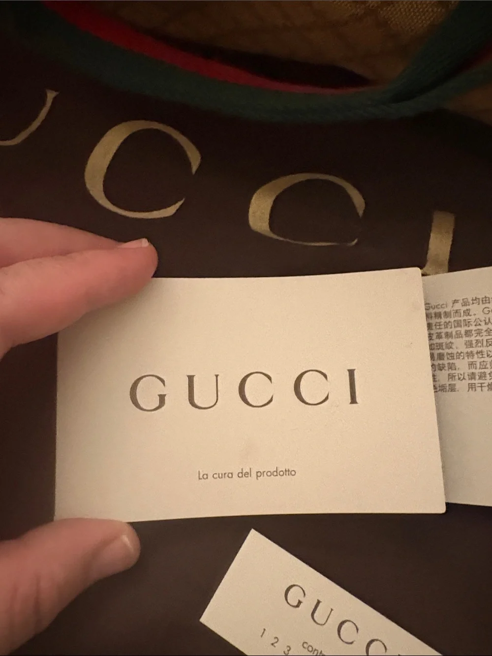 Vintage Gucci Beige Monogram Backpack with Green and Red Stripes